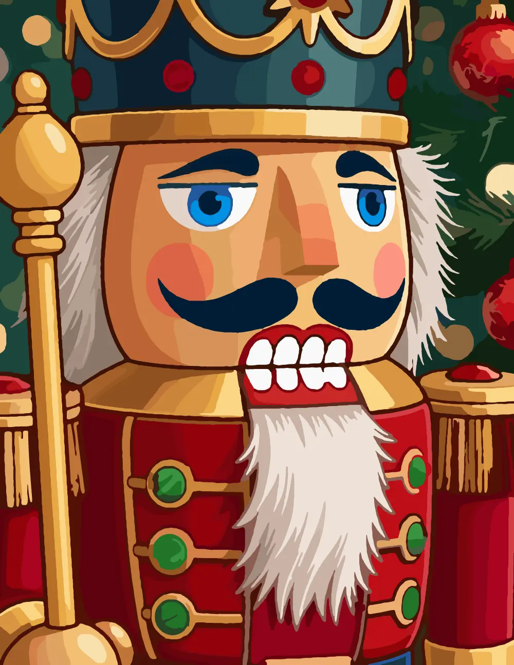 Classic Nutcracker Soldier in Red Uniform front