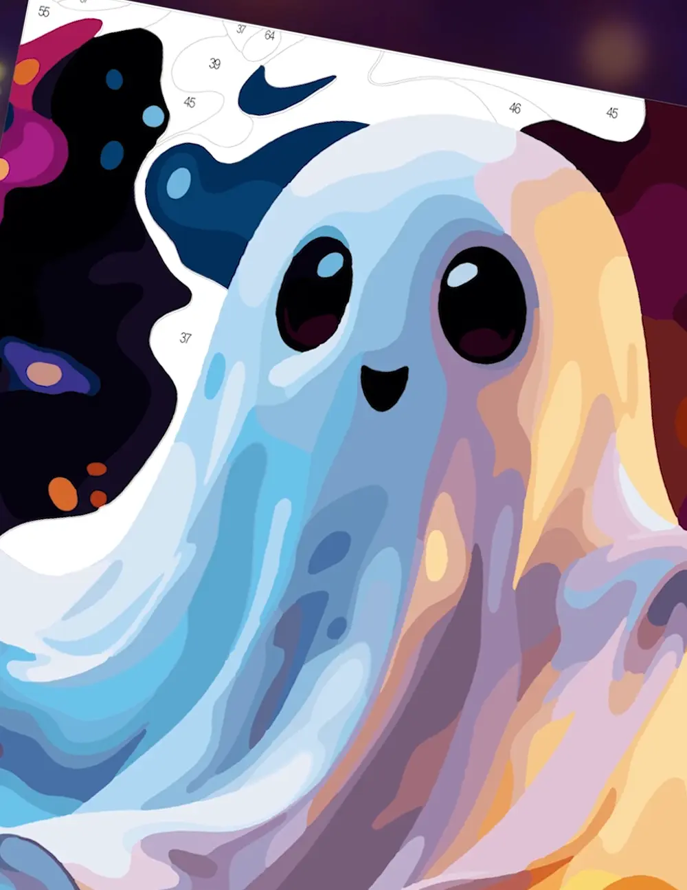 Cute Floating Ghost with Big Eyes video thumbnail
