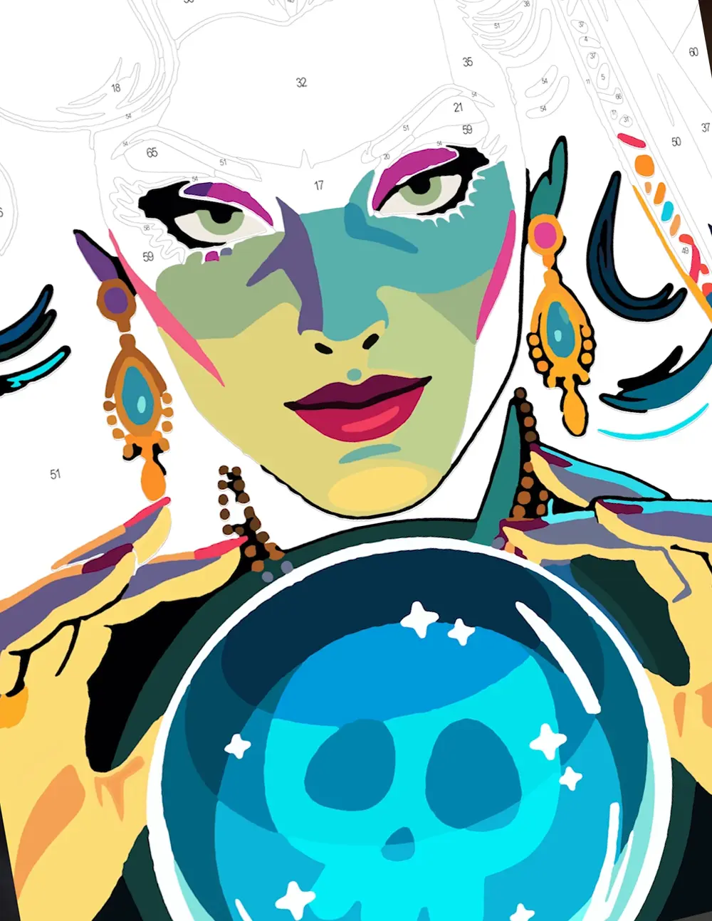 Fortune Teller with Glowing Crystal Ball video thumbnail